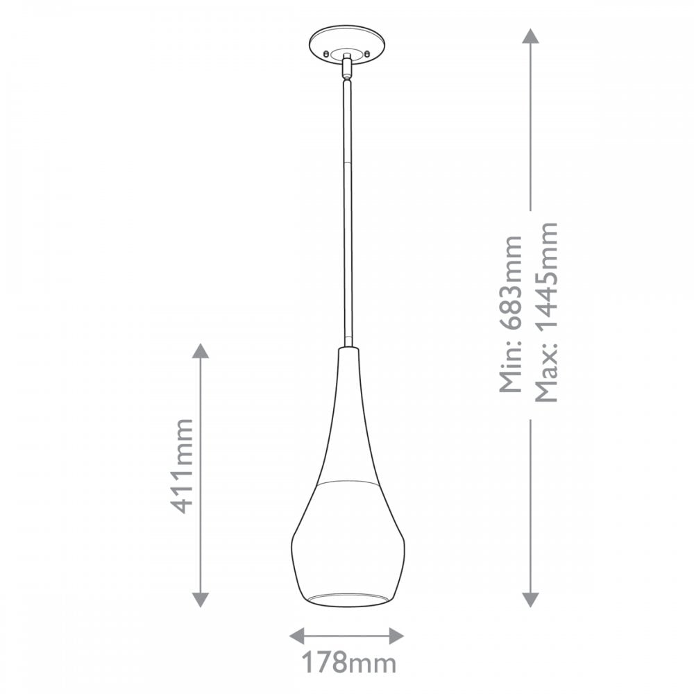 Kichler KL-DEELA-P-CPZ Deela 1 Light Pendant Champagne Bronze