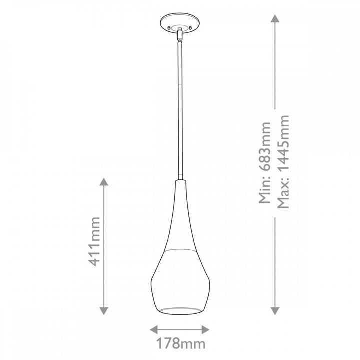 Kichler KL-DEELA-P-CPZ Deela 1 Light Pendant Champagne Bronze