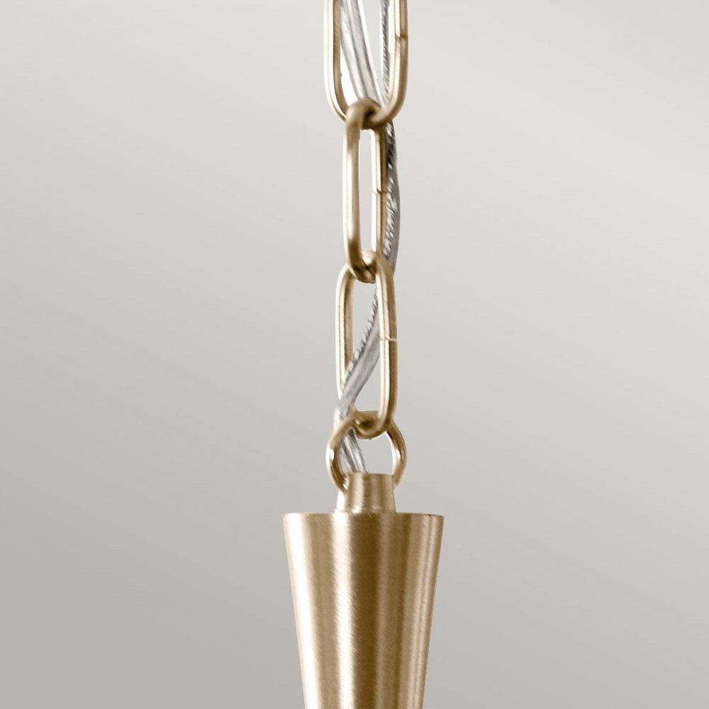 Kichler KL-DELAROSA-P-BK Delarosa 1 Light Pendant Black & Champagne Bronze