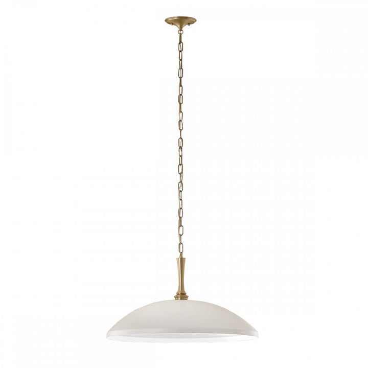 Kichler KL-DELAROSA-P-WH Delarosa 1 Light Pendant White & Champagne Bronze