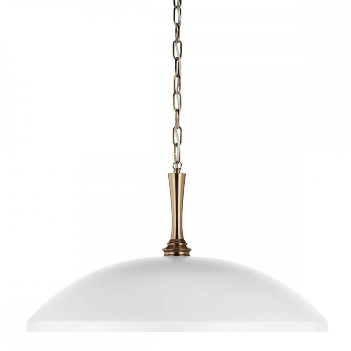 Kichler KL-DELAROSA-P-WH Delarosa 1 Light Pendant White & Champagne Bronze
