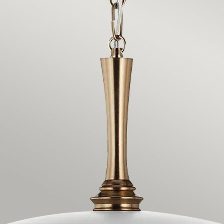Kichler KL-DELAROSA-P-WH Delarosa 1 Light Pendant White & Champagne Bronze