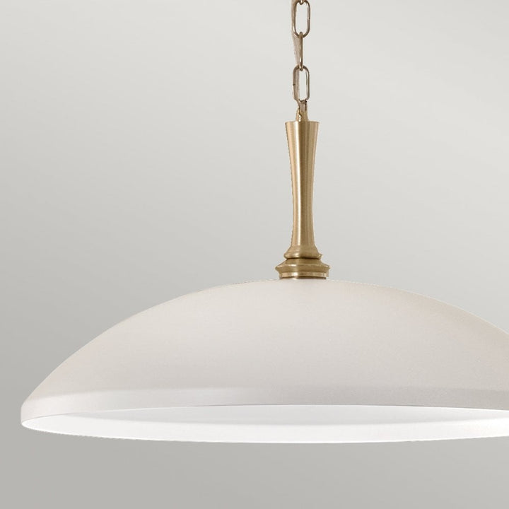 Kichler KL-DELAROSA-P-WH Delarosa 1 Light Pendant White & Champagne Bronze