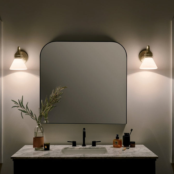 Kichler KL-FARUM1-CPZ Farum 1 Light Bathroom Wall Light Champagne Bronze