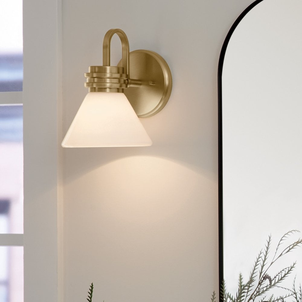 Kichler KL-FARUM1-CPZ Farum 1 Light Bathroom Wall Light Champagne Bronze