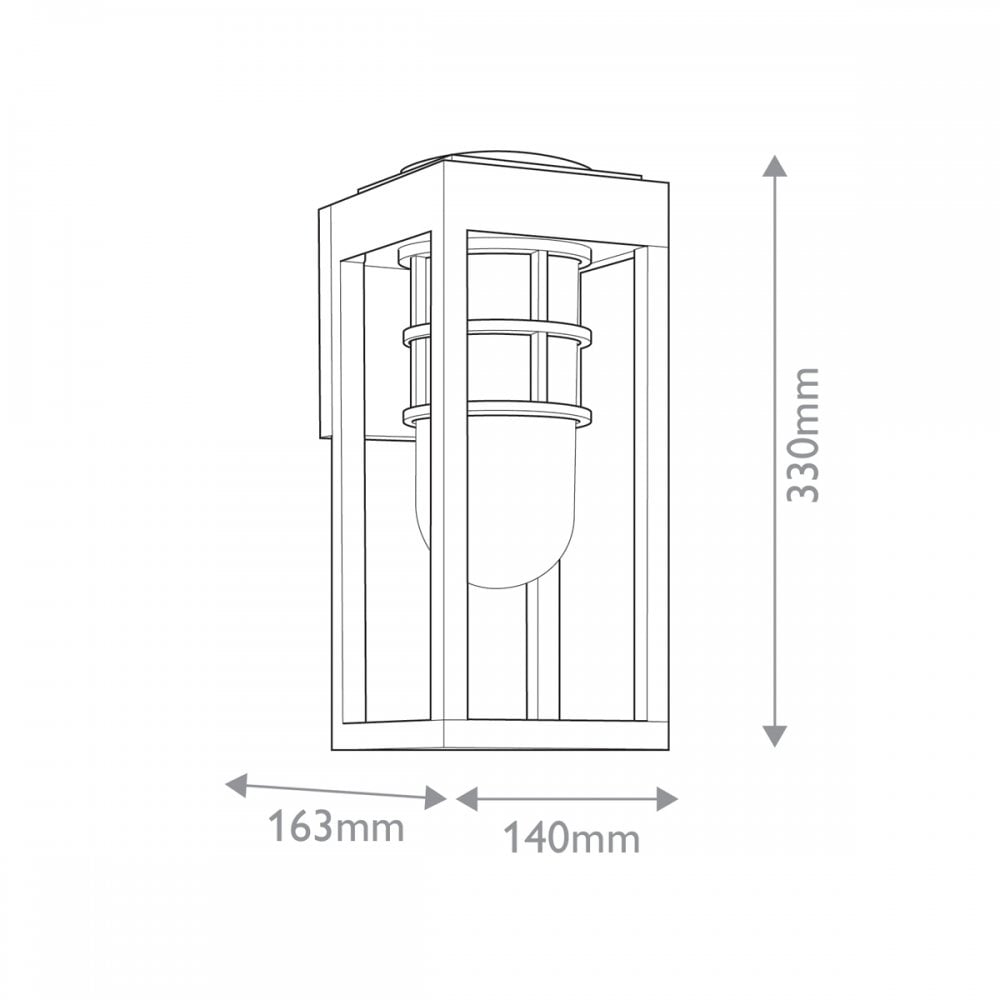 Kichler KL-HONE-S-BKT Hone 1 Light Small Outdoor Wall Lantern Textured Black