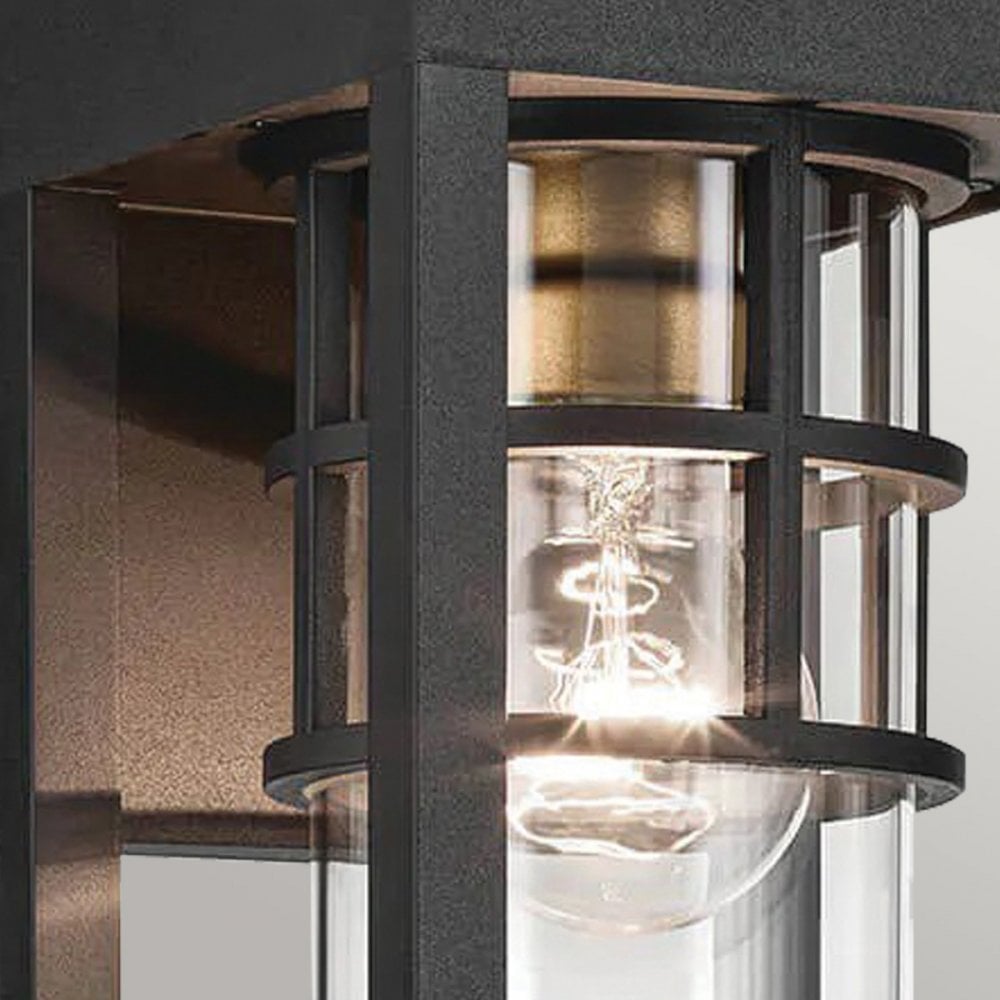 Kichler KL-HONE-S-BKT Hone 1 Light Small Outdoor Wall Lantern Textured Black