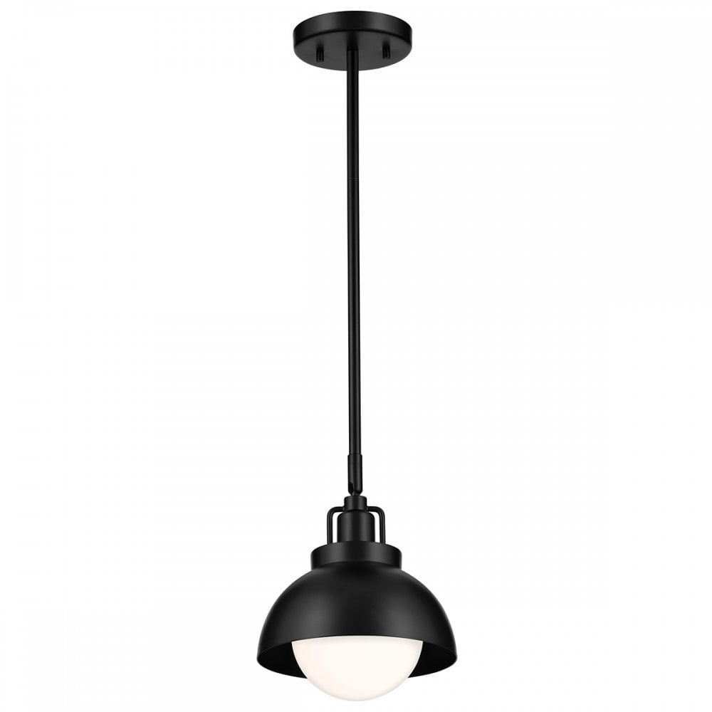 Kichler KL-NIVA-1W-1P-BK Niva 1 Light Pendant, Semi-flush or Wall. Black