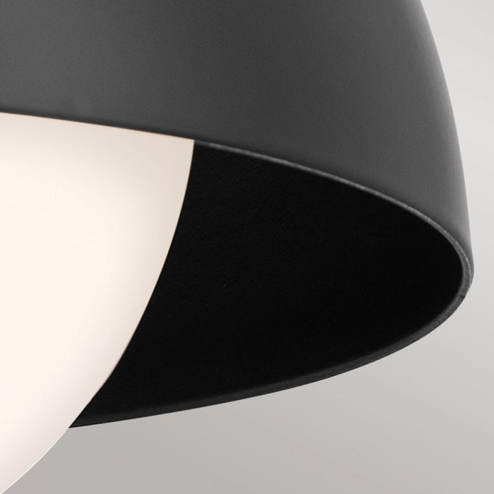 Kichler KL-NIVA-1W-1P-BK Niva 1 Light Pendant, Semi-flush or Wall. Black