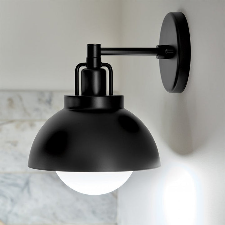 Kichler KL-NIVA-1W-1P-BK Niva 1 Light Pendant, Semi-flush or Wall. Black