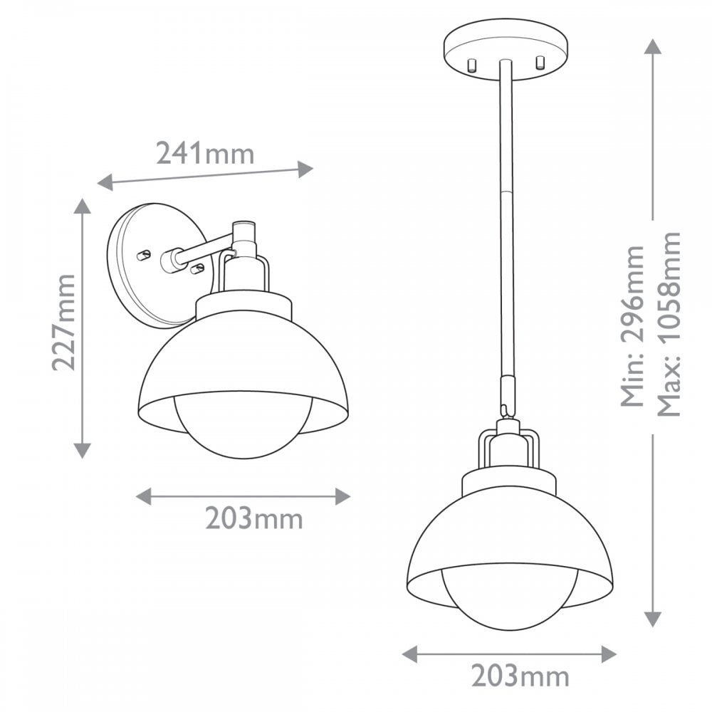 Kichler KL-NIVA-1W-1P-CPZ Niva 1 Light Pendant, Semi-flush or Wall. Champagne Bronze