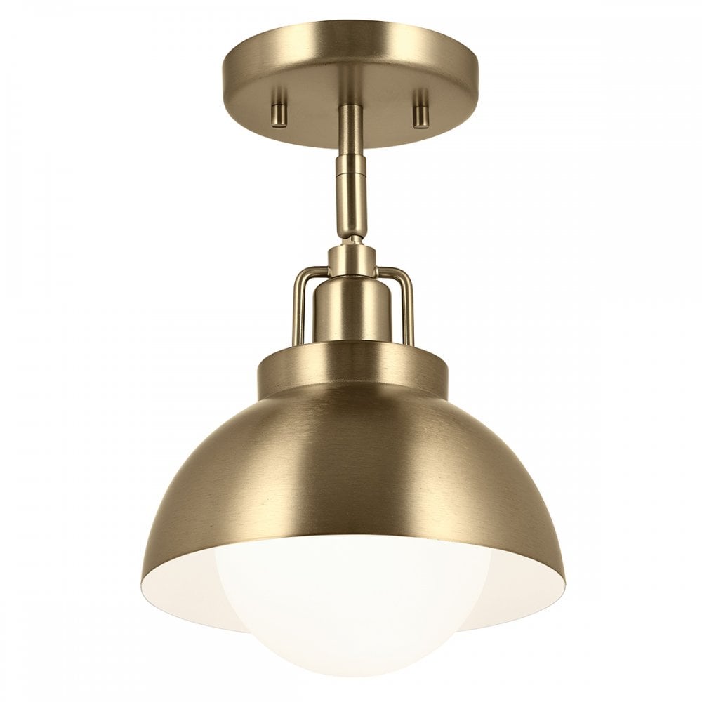 Kichler KL-NIVA-1W-1P-CPZ Niva 1 Light Pendant, Semi-flush or Wall. Champagne Bronze