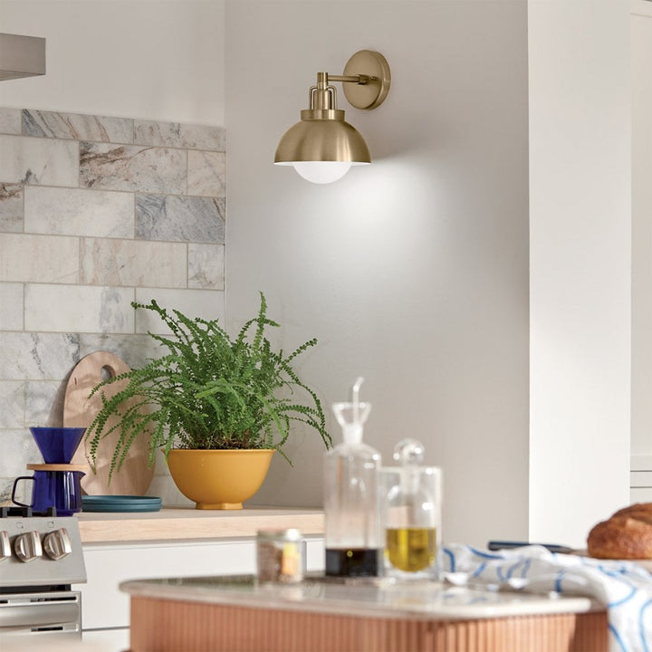Kichler KL-NIVA-1W-1P-CPZ Niva 1 Light Pendant, Semi-flush or Wall. Champagne Bronze