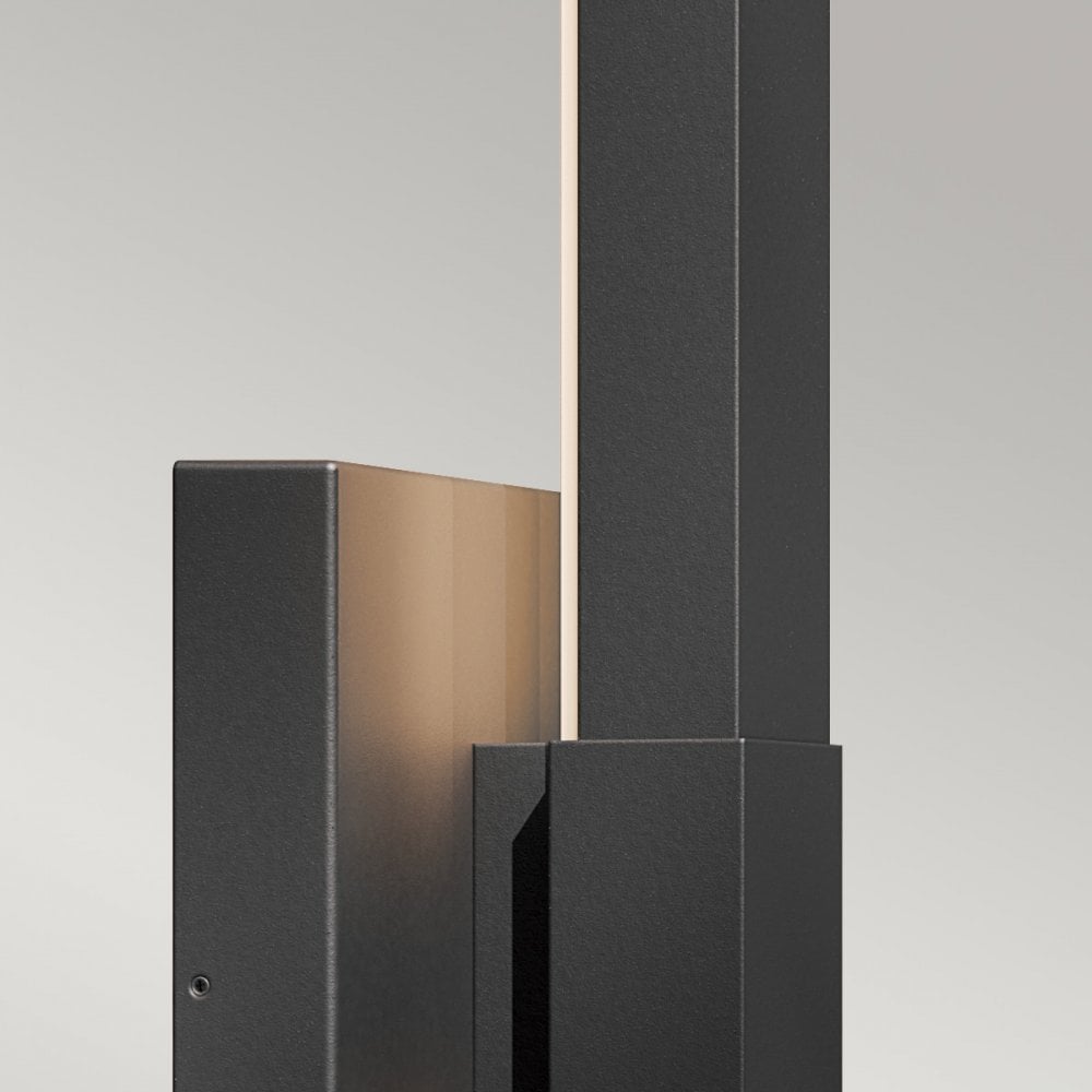 Kichler KL-NOCAR-L-BK Nocar Large LED Outdoor Wall Light Textured Black