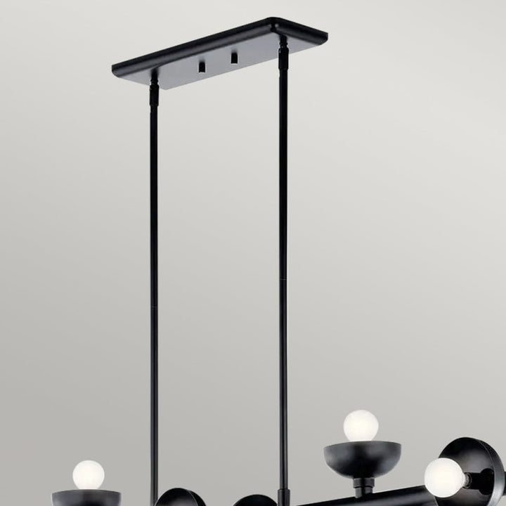 Kichler KL-PALTA9-BK Palta 9 Light Chandelier Satin Black
