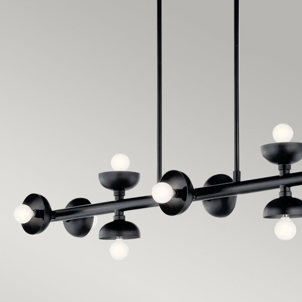 Kichler KL-PALTA9-BK Palta 9 Light Chandelier Satin Black