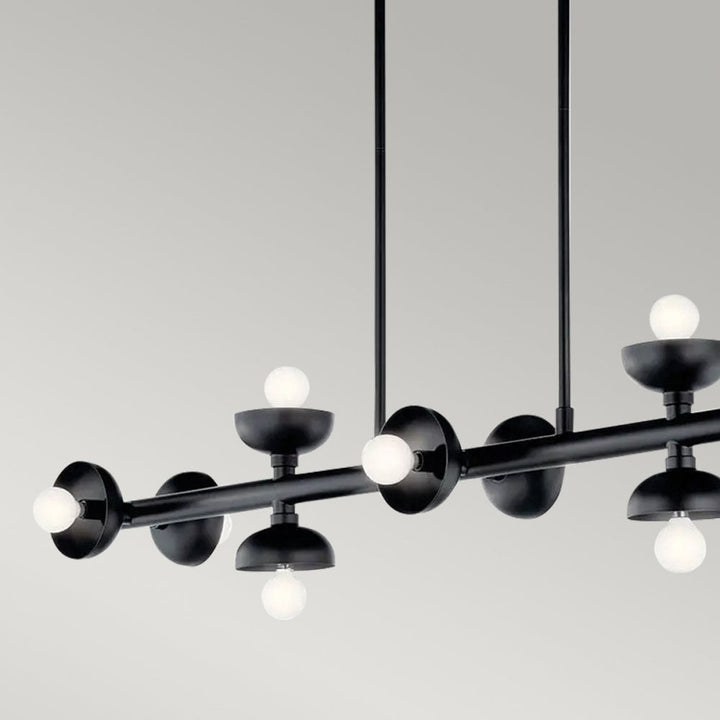 Kichler KL-PALTA9-BK Palta 9 Light Chandelier Satin Black
