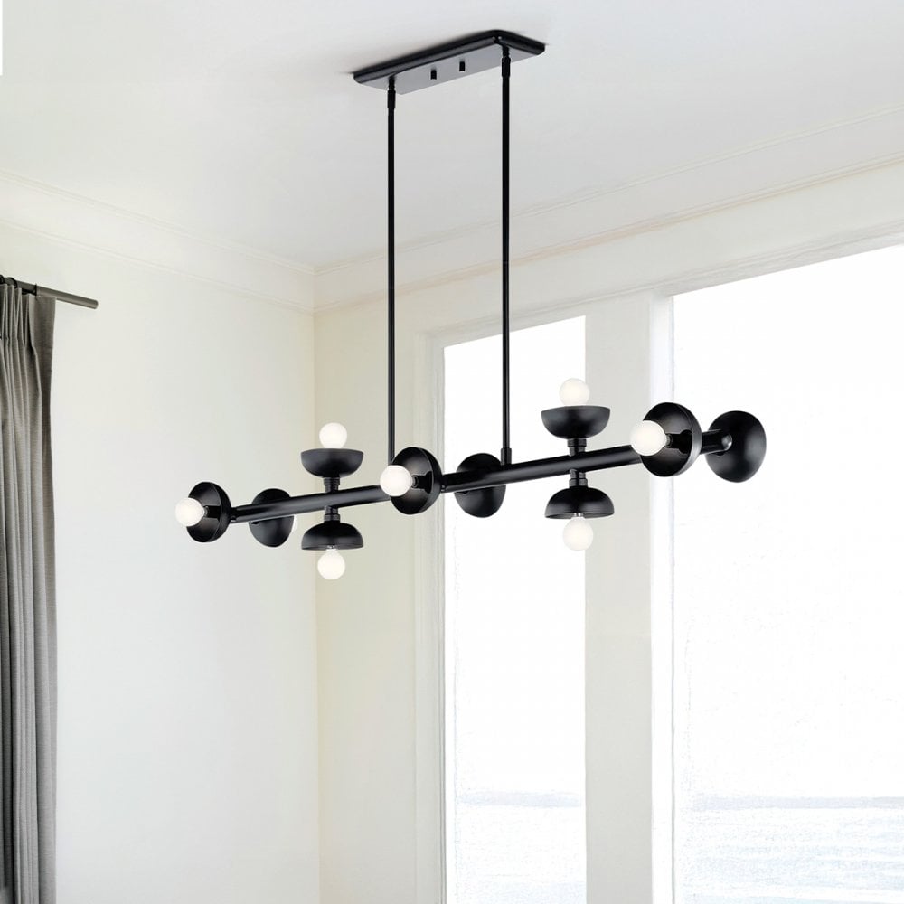 Kichler KL-PALTA9-BK Palta 9 Light Chandelier Satin Black
