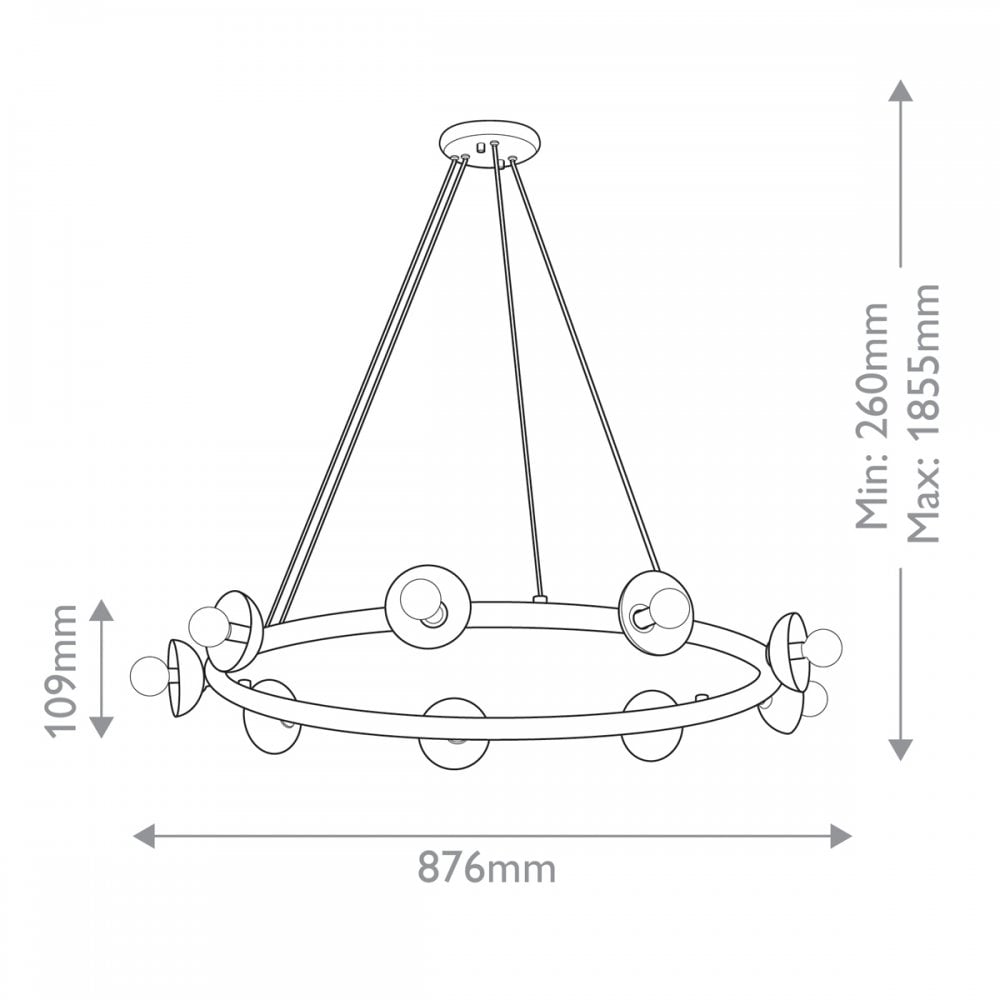 Kichler KL-PALTA9-CPZ Palta 9 Light Chandelier Champagne Bronze