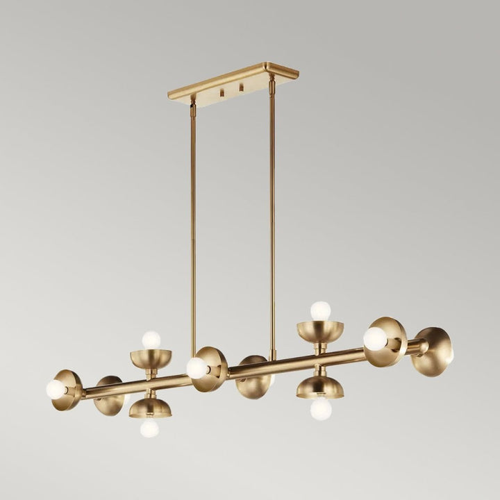 Kichler KL-PALTA-LP10-CPZ Palta 10 Light Linear Pendant Champagne Bronze