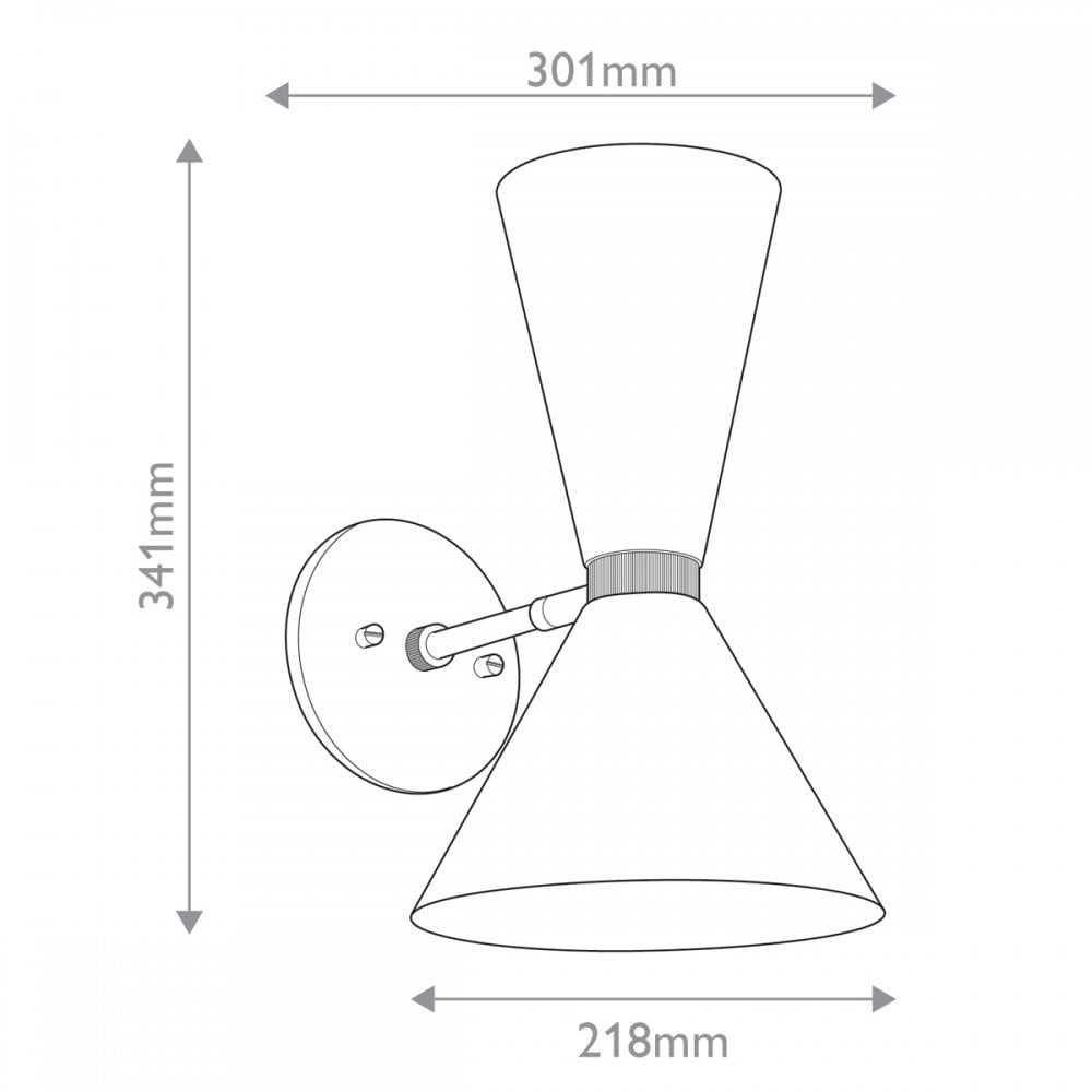 Kichler KL-PHIX-1W-CBB Phix 2 Light Up/Down Wall Light Champagne Bronze, Black
