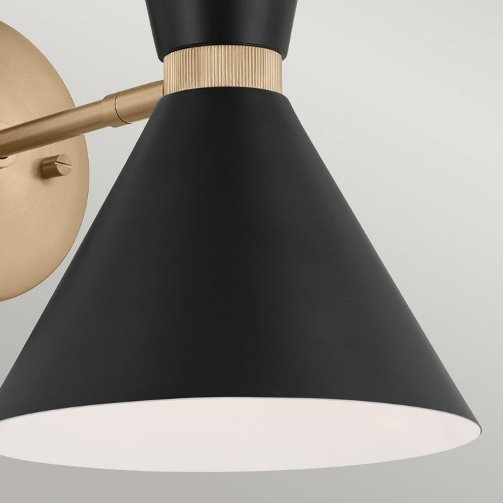 Kichler KL-PHIX-1W-CBB Phix 2 Light Up/Down Wall Light Champagne Bronze, Black