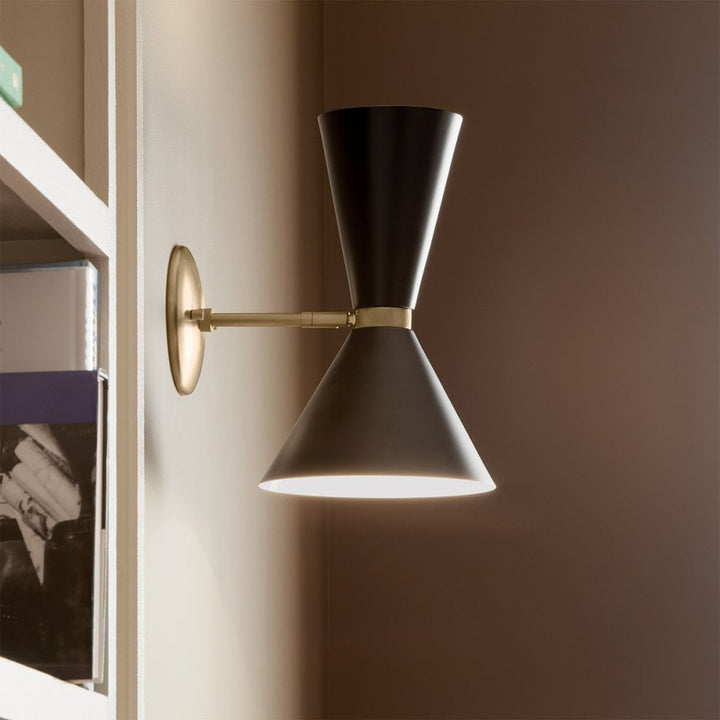 Kichler KL-PHIX-1W-CBB Phix 2 Light Up/Down Wall Light Champagne Bronze, Black
