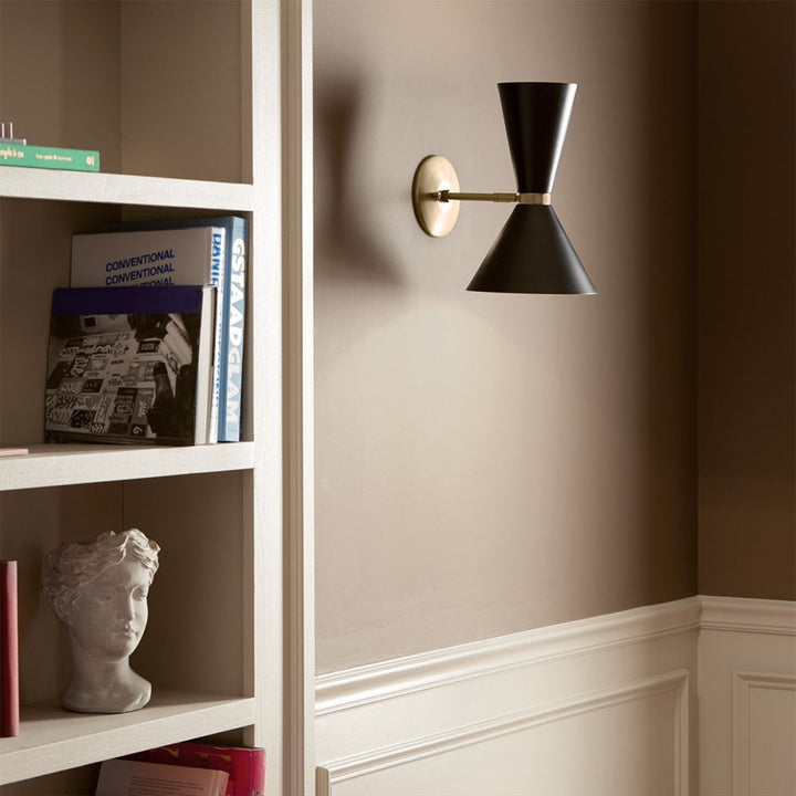 Kichler KL-PHIX-1W-CBB Phix 2 Light Up/Down Wall Light Champagne Bronze, Black