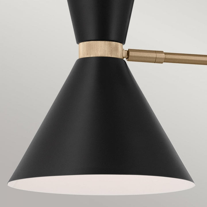 Kichler KL-PHIX-2-LINEAR-CBB Phix 4 Light Chandelier Champagne Bronze, Black