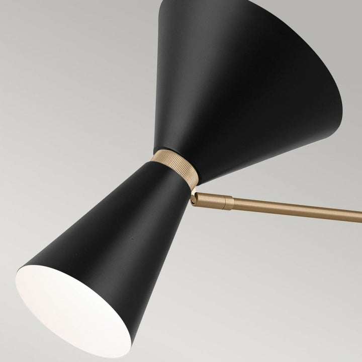 Kichler KL-PHIX-2-LINEAR-CBB Phix 4 Light Chandelier Champagne Bronze, Black
