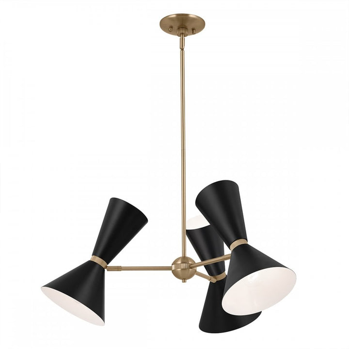 Kichler KL-PHIX-3-CBB Phix 6 Light Chandelier Champagne Bronze, Black