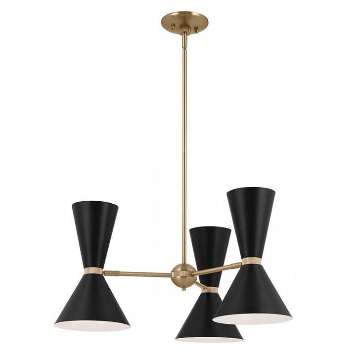 Kichler KL-PHIX-3-CBB Phix 6 Light Chandelier Champagne Bronze, Black