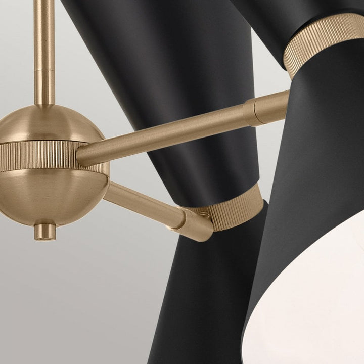 Kichler KL-PHIX-3-CBB Phix 6 Light Chandelier Champagne Bronze, Black