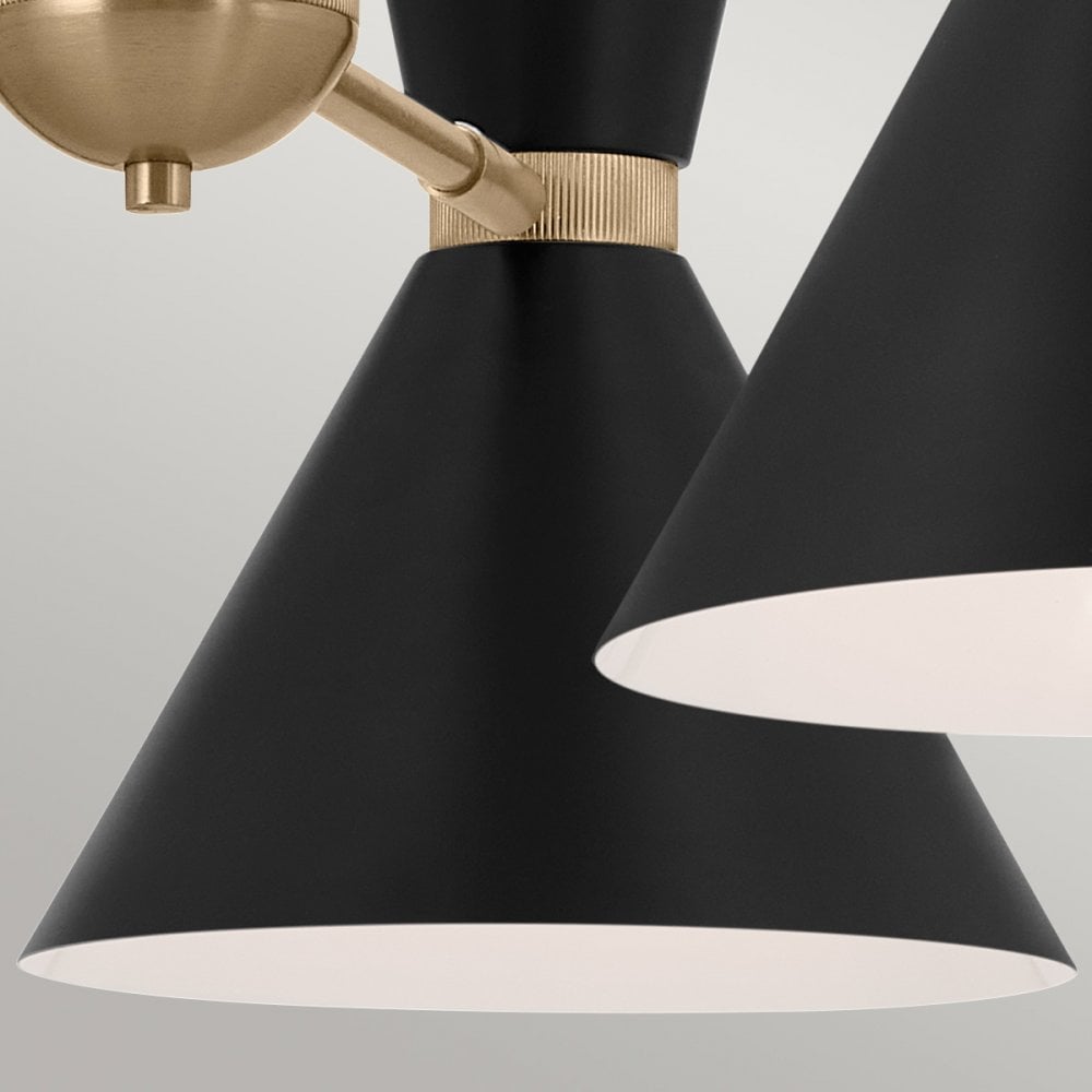Kichler KL-PHIX-3-CBB Phix 6 Light Chandelier Champagne Bronze, Black