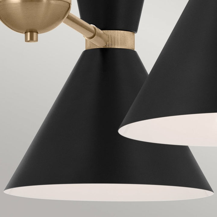 Kichler KL-PHIX-3-CBB Phix 6 Light Chandelier Champagne Bronze, Black