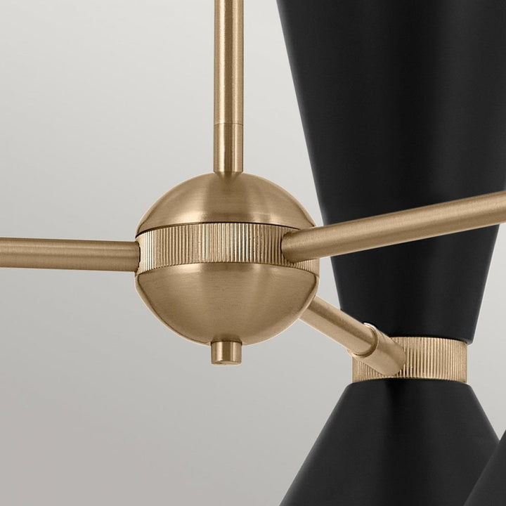 Kichler KL-PHIX-3-CBB Phix 6 Light Chandelier Champagne Bronze, Black