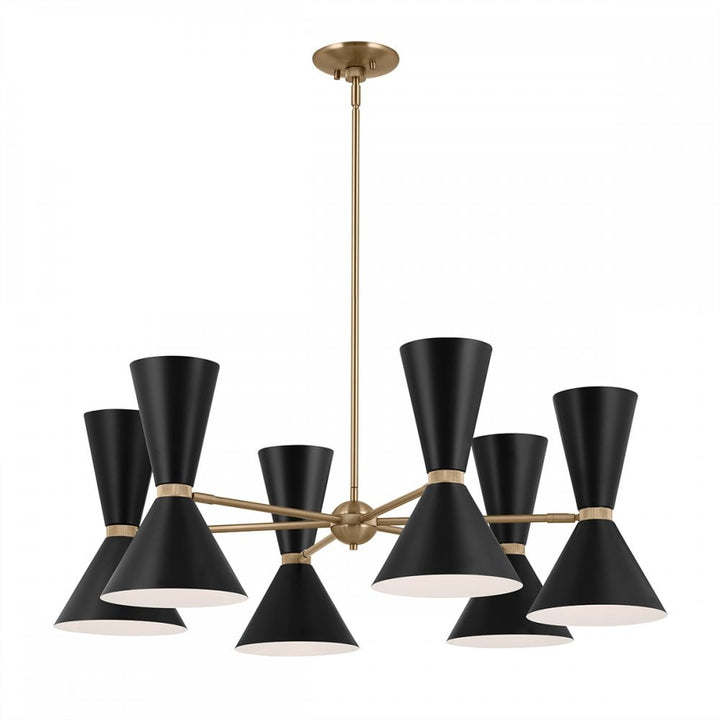 Kichler KL-PHIX-6-CBB Phix 12 Light Chandelier Champagne Bronze, Black