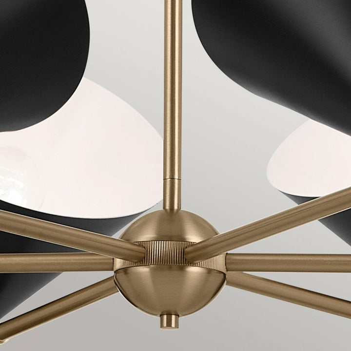Kichler KL-PHIX-6-CBB Phix 12 Light Chandelier Champagne Bronze, Black