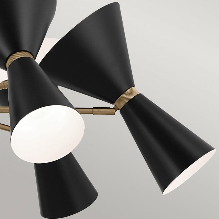 Kichler KL-PHIX-6-CBB Phix 12 Light Chandelier Champagne Bronze, Black
