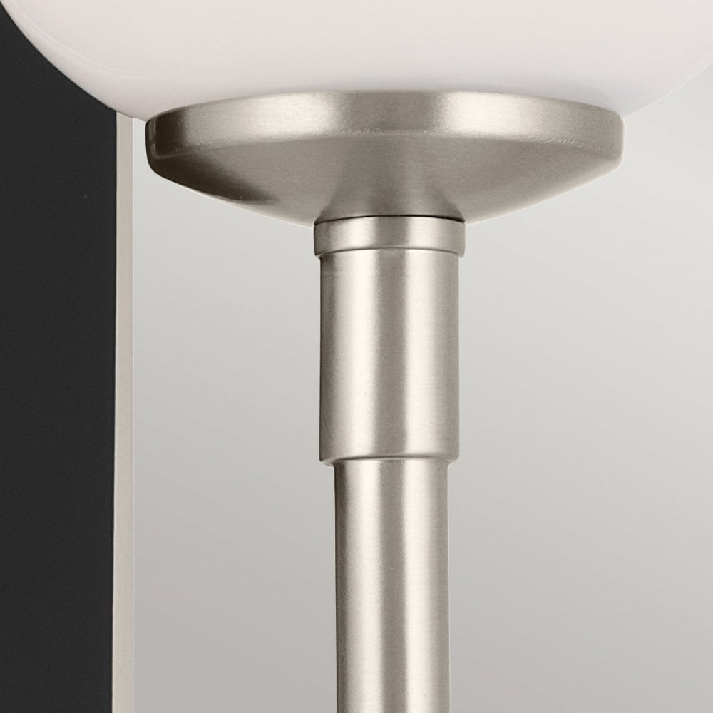 Kichler KL-SOLIA-1W-BNB Solia 1 Light Bathroom Wall Light Brushed Nickel & Black