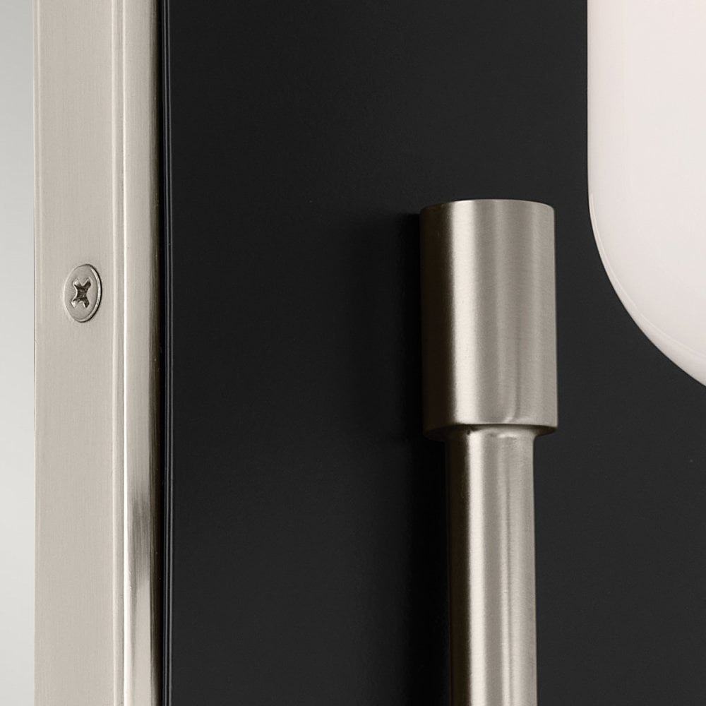 Kichler KL-SOLIA-1W-BNB Solia 1 Light Bathroom Wall Light Brushed Nickel & Black