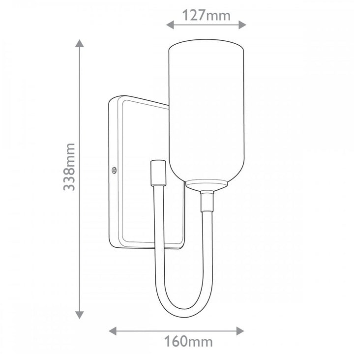 Kichler KL-SOLIA-1W-CPZB Solia 1 Light Bathroom Wall Light Champagne Bronze & Black