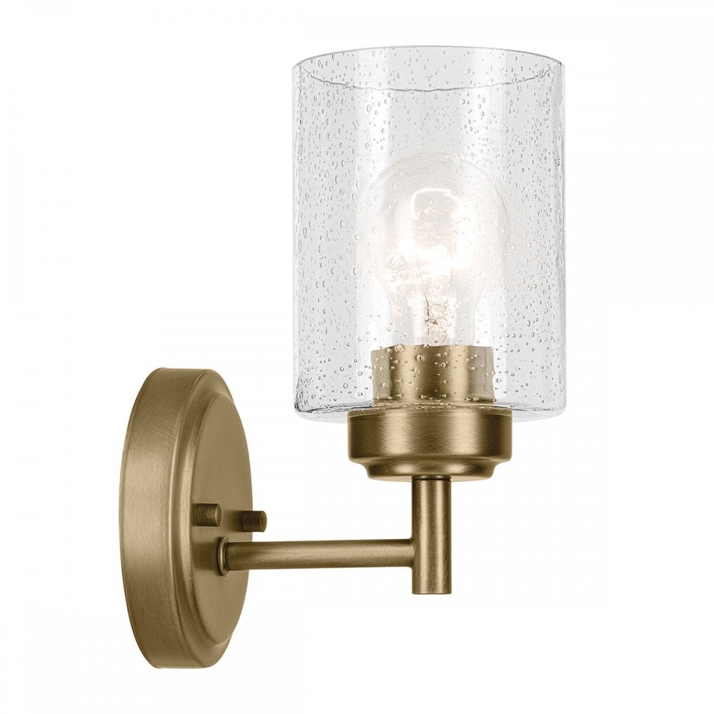 Kichler KL-WINSLOW-1W-NBR Winslow 1 Light Wall Light Natural Brass