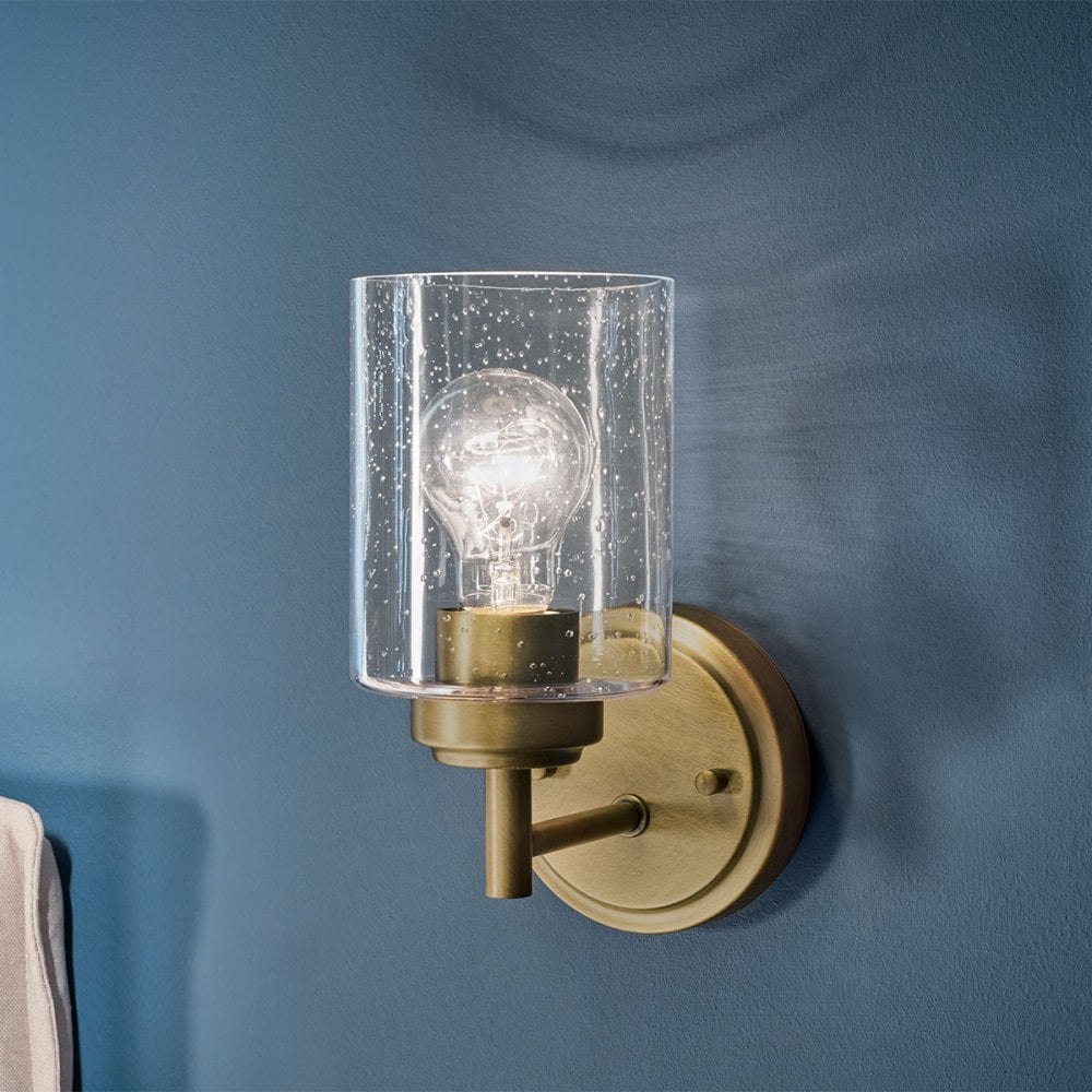 Kichler KL-WINSLOW-1W-NBR Winslow 1 Light Wall Light Natural Brass