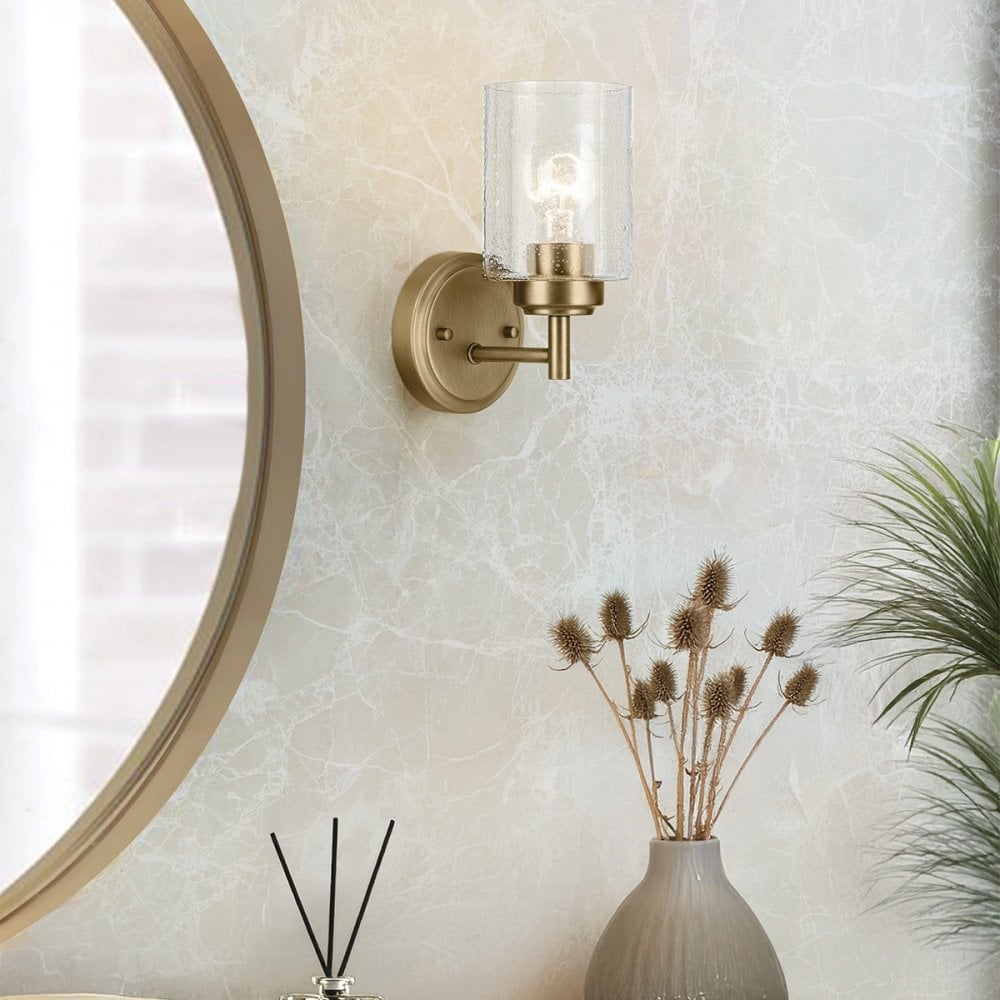 Kichler KL-WINSLOW-1W-NBR Winslow 1 Light Wall Light Natural Brass