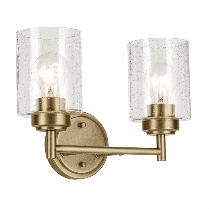 Kichler KL-WINSLOW-2W-NBR Winslow 2 Light Wall Light Natural Brass