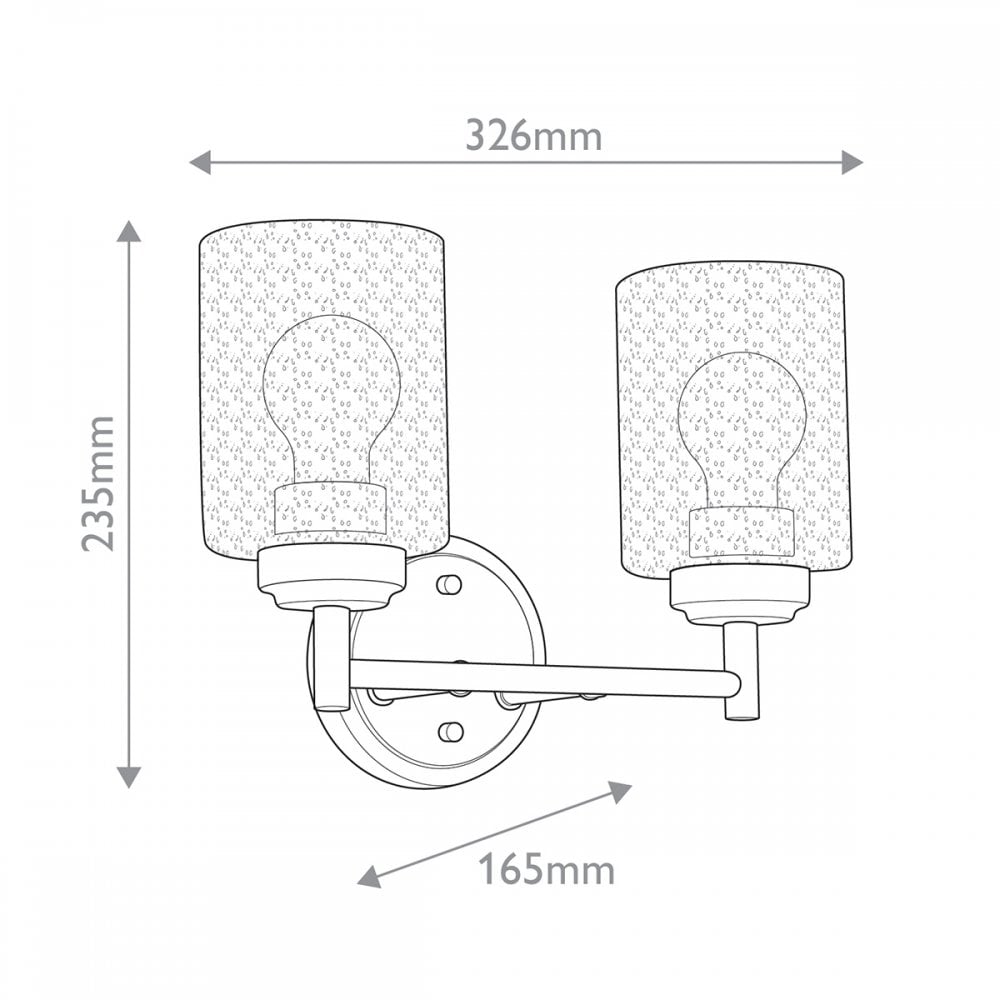 Kichler KL-WINSLOW-2W-NBR Winslow 2 Light Wall Light Natural Brass