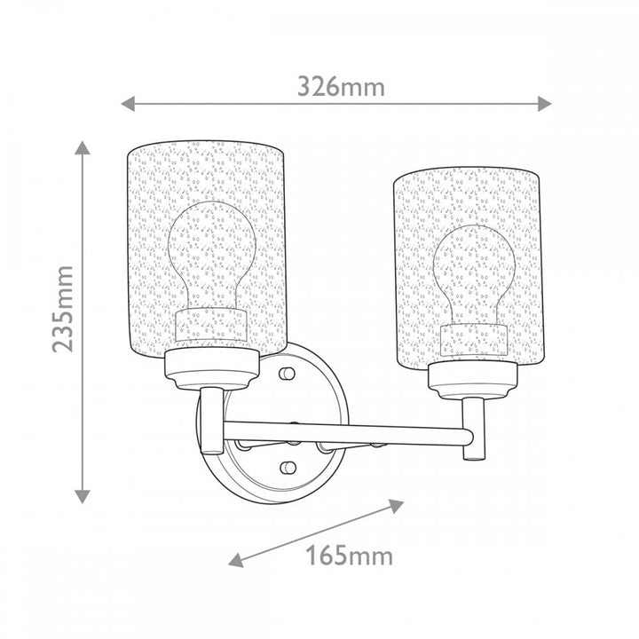 Kichler KL-WINSLOW-2W-NBR Winslow 2 Light Wall Light Natural Brass