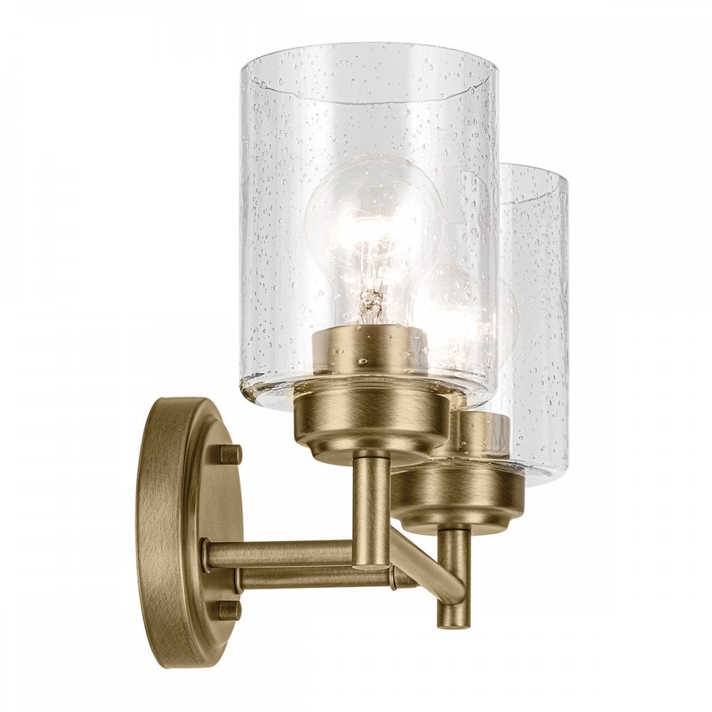 Kichler KL-WINSLOW-2W-NBR Winslow 2 Light Wall Light Natural Brass