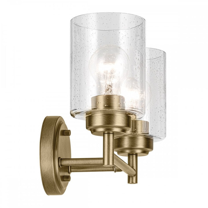 Kichler KL-WINSLOW-2W-NBR Winslow 2 Light Wall Light Natural Brass